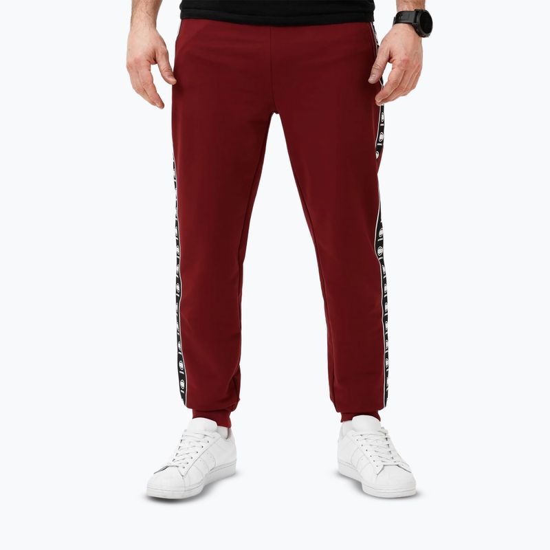 Pánské tepláky Pitbull Tape Nugget Jogging burgundy 4