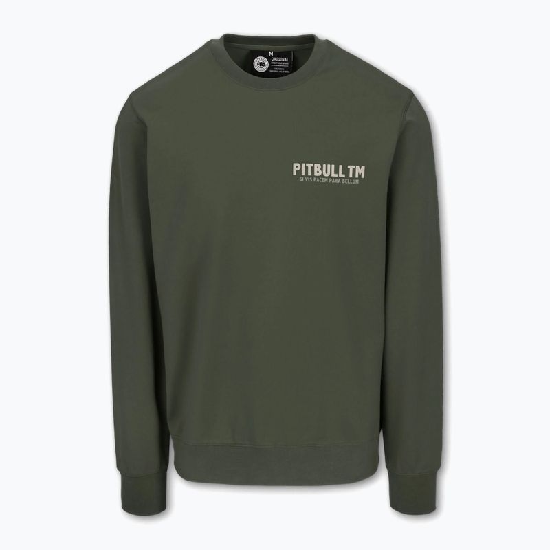 Pánská mikina  Pitbull Para Bellum Crewneck Sweatshirt old green