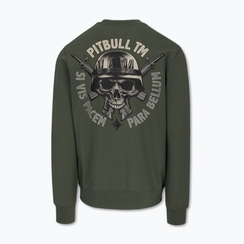 Pánská mikina  Pitbull Para Bellum Crewneck Sweatshirt old green 2