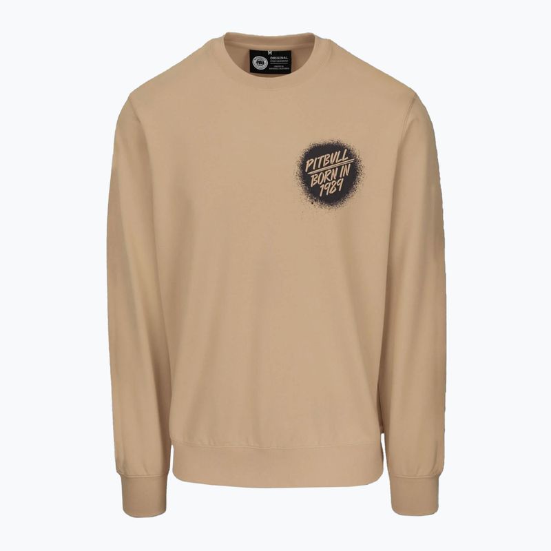 Pánská mikina Pitbull Graffitti Crewneck Sweatshirt pale sand 3