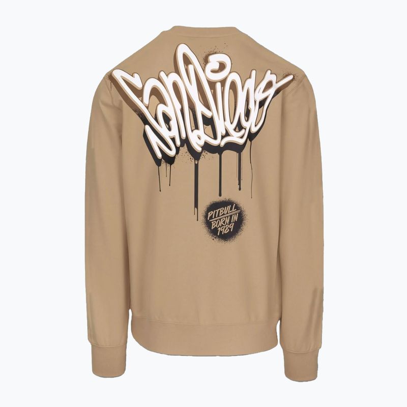 Pánská mikina Pitbull Graffitti Crewneck Sweatshirt pale sand 4