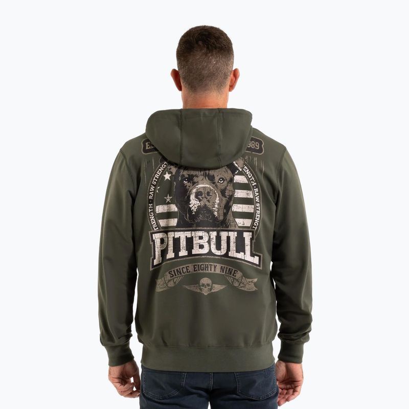 Pánská mikina Pitbull Troublemaker Hooded Zip Sweatshirt old green 2