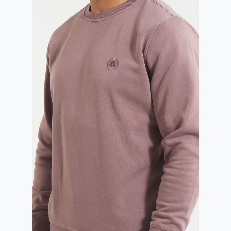 Pánská mikina Pitbull Lancaster 2 Crewneck Sweatshirt washed burgundy 4