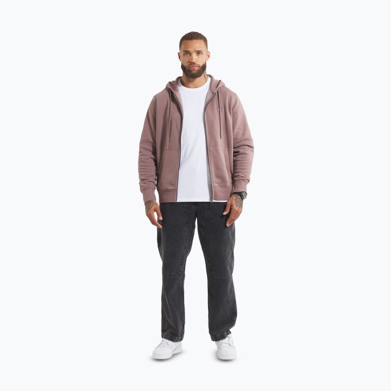 Pánská mikina Pitbull Lancaster 2 Hooded Zip Sweatshirt washed burgundy 2