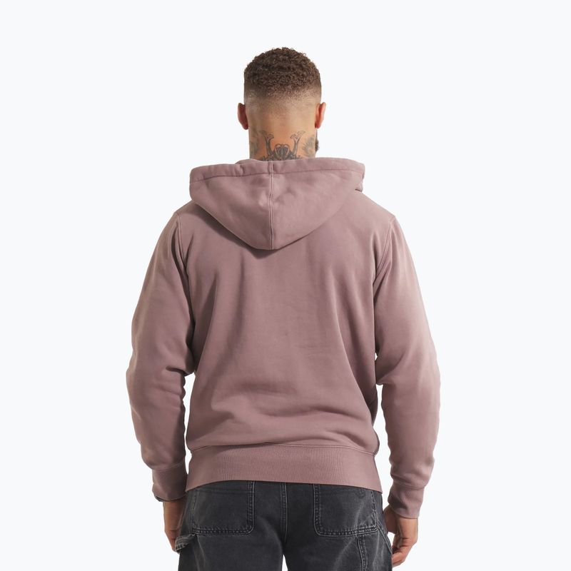 Pánská mikina Pitbull Lancaster 2 Hooded Zip Sweatshirt washed burgundy 3