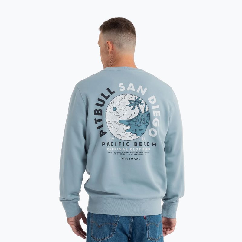 Pánská mikina  Pitbull Planet Surf Crewneck Sweatshirt light blue 3