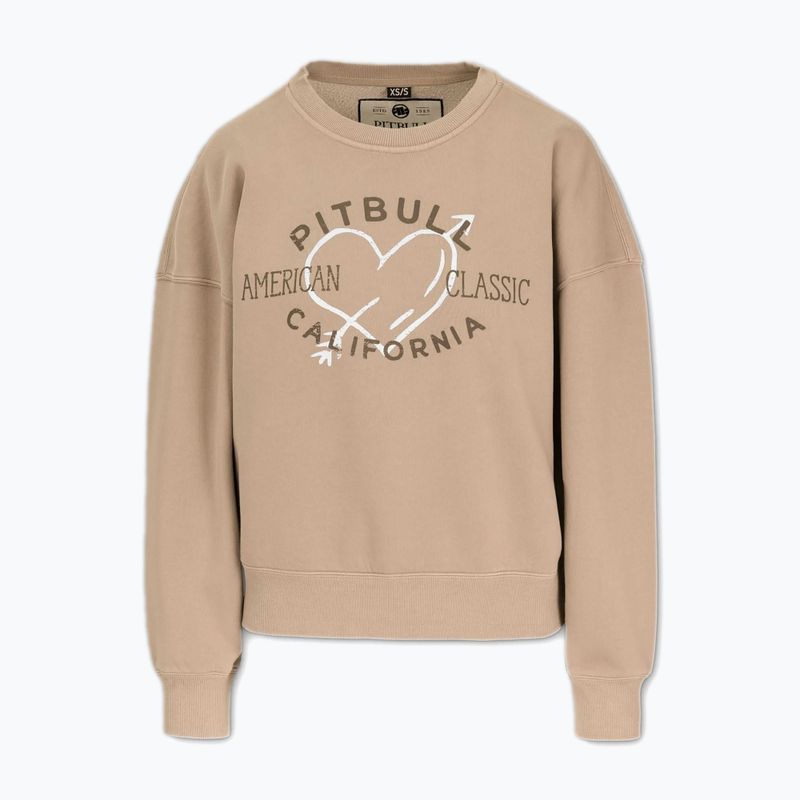 Dámská mikina Pitbull Manzanita Heart Crewneck Sweatshirt sand 4