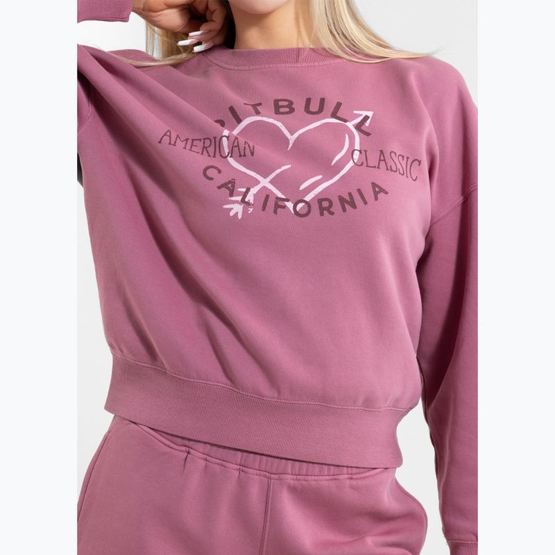 Dámská mikina Pitbull Manzanita Heart Crewneck Sweatshirt pink 4