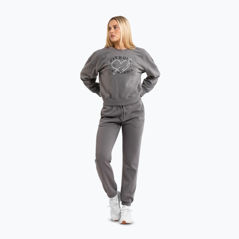 Dámská mikina Pitbull Manzanita Heart Crewneck Sweatshirt washed grey 2