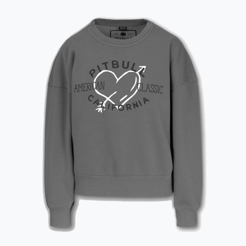 Dámská mikina Pitbull Manzanita Heart Crewneck Sweatshirt washed grey 4