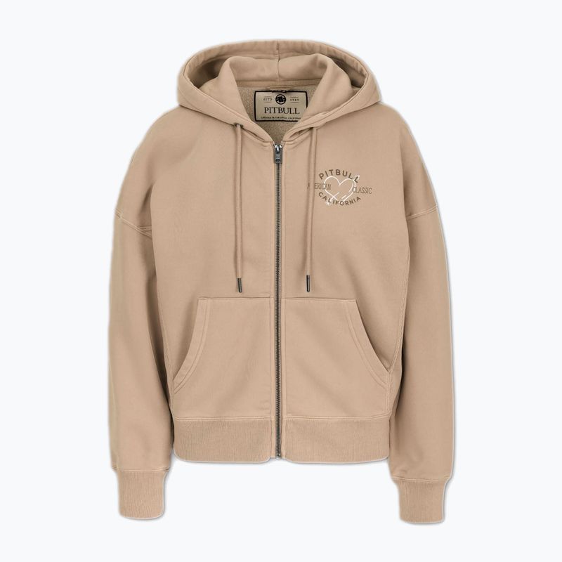 Dámská mikina Pitbull Manzanita Heart Hooded Zip Sweatshirt sand 3