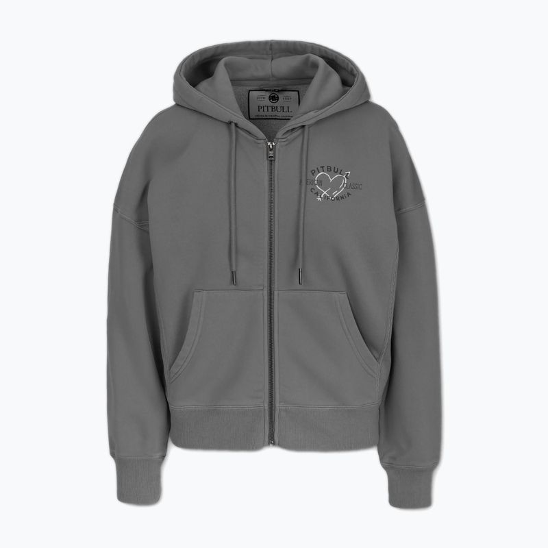 Dámská mikina Pitbull Manzanita Heart Hooded Zip Sweatshirt washed grey 4