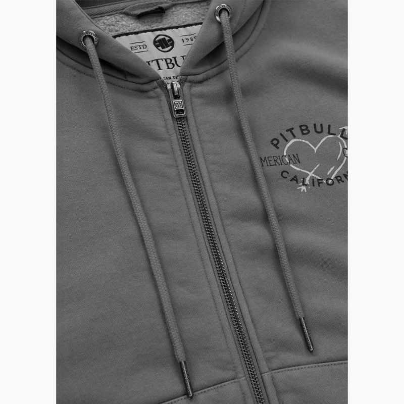 Dámská mikina Pitbull Manzanita Heart Hooded Zip Sweatshirt washed grey 7