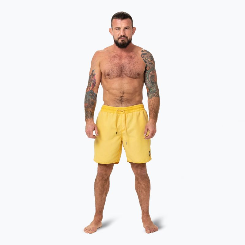 Pánské plavecké šortky Pitbull Balfour washhed yellow 2