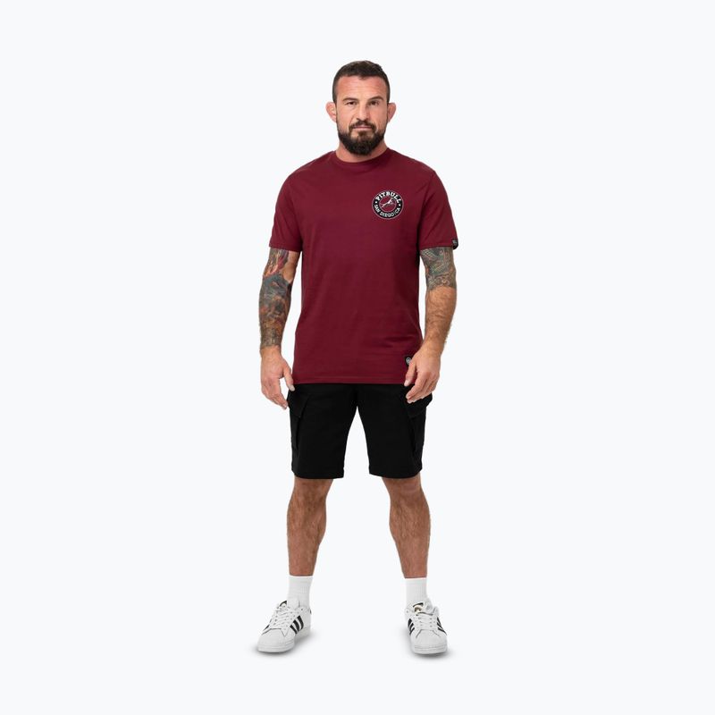Pánské tričko Pitbull San Diego CA black burgundy 2