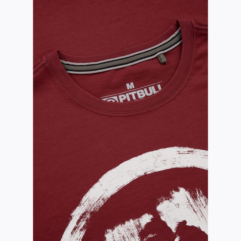 Pánské tričko Pitbull Logo Palms burgundy 6