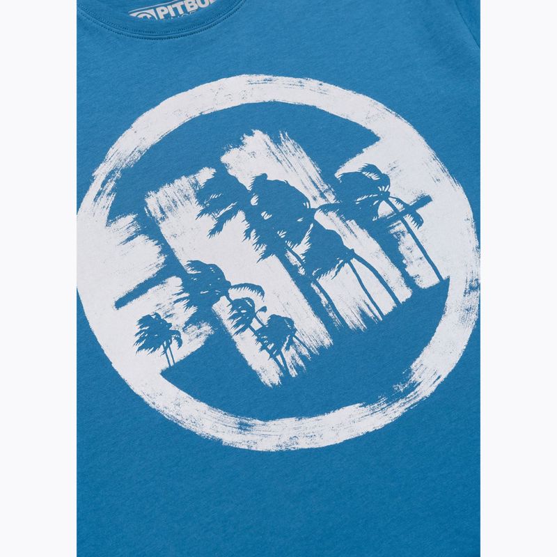 Pánské tričko Pitbull Logo Palms shade blue 7