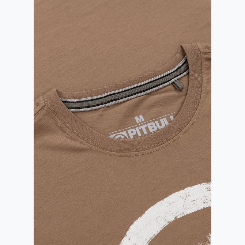 Pánské tričko Pitbull Logo Palms brown savana 6