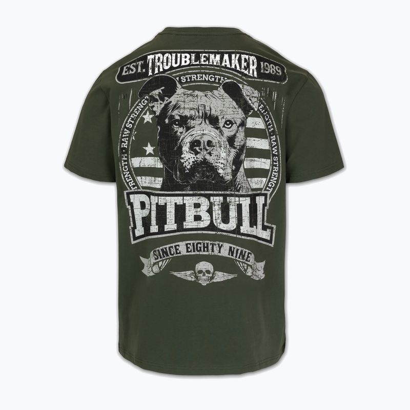 Pánské tričko Pitbull Troublemarker old green 2