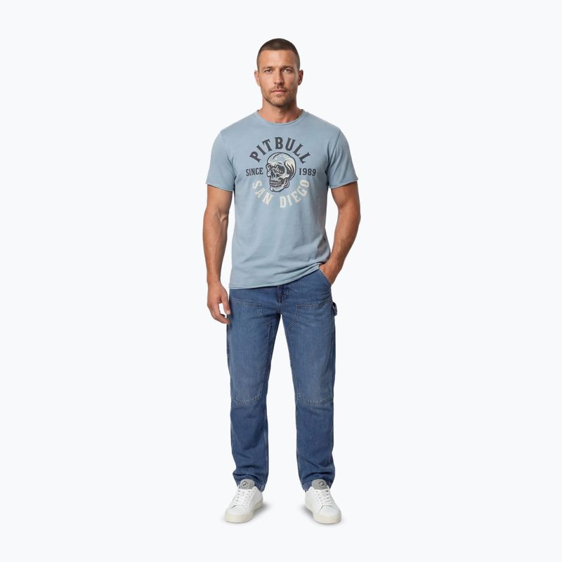 Pánské tričko Pitbull Shkull Logo blue 2