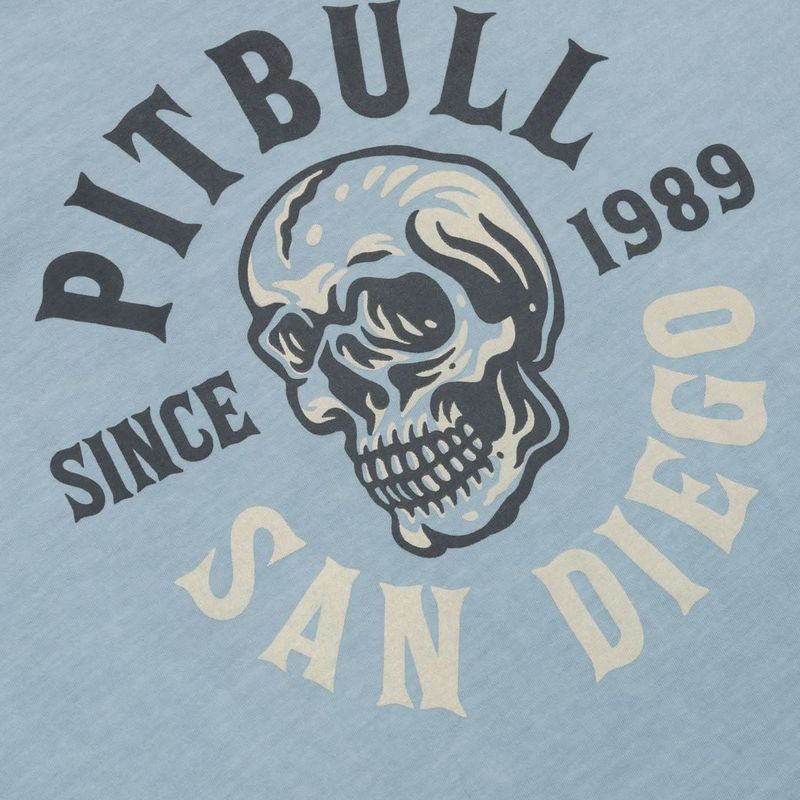 Pánské tričko Pitbull Shkull Logo blue 4