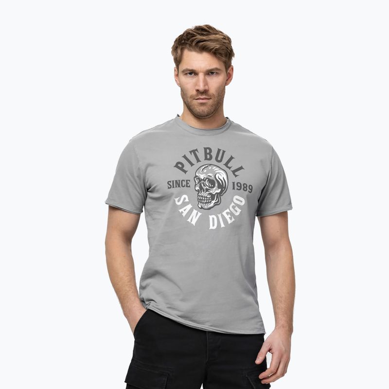 Pánské tričko Pitbull Shkull Logo grey