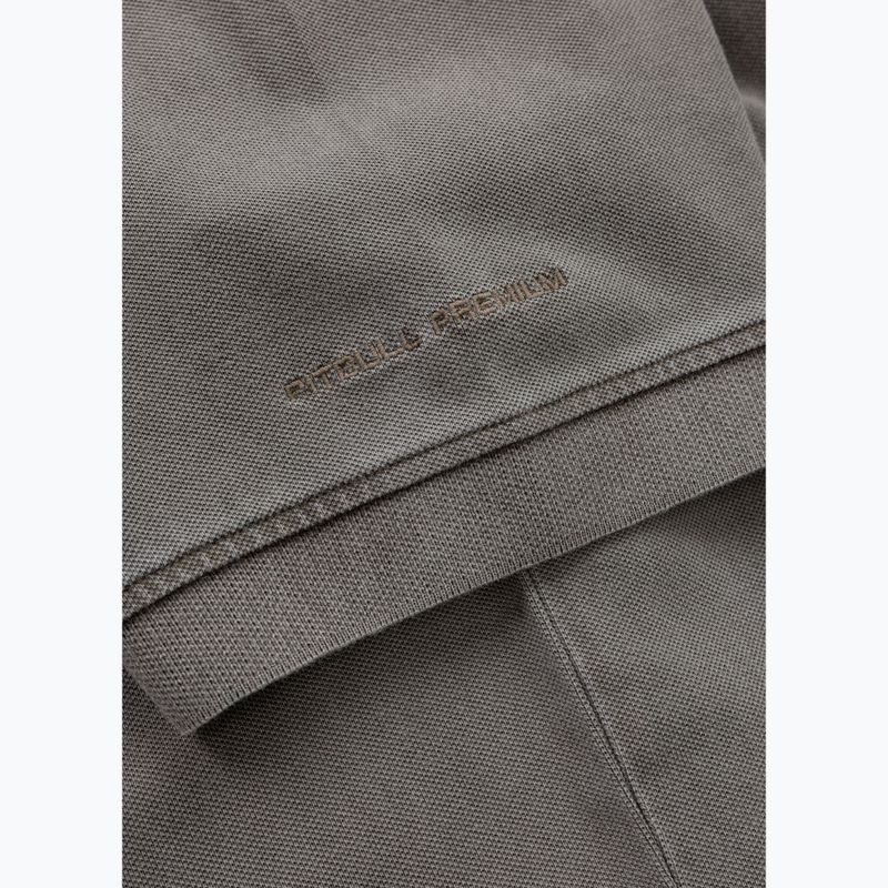 Pánské polotričko Pitbull Washed Polo Shirt dark brown 6