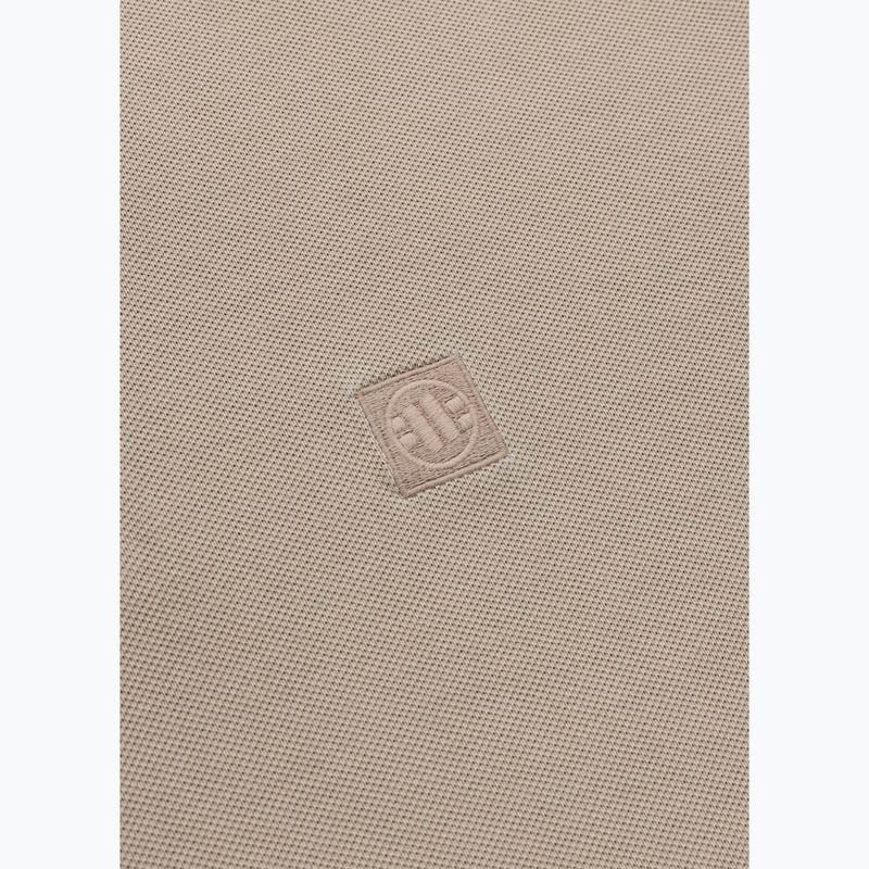 Pánské polotričko Pitbull Washed Polo Shirt pale sand 4