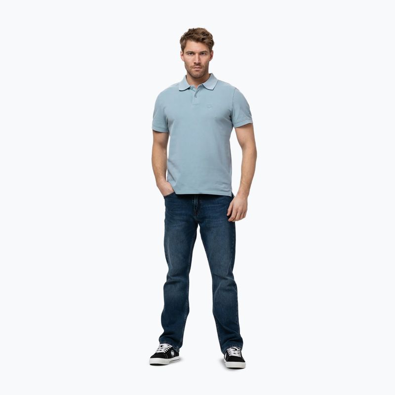 Pánské polotričko Pitbull Washed Polo Shirt washed blue 2