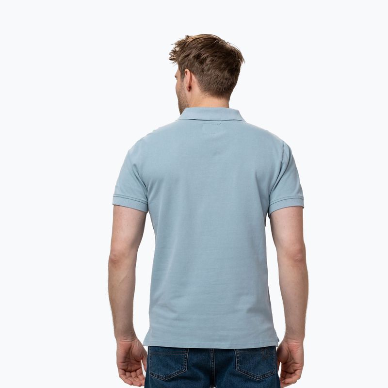 Pánské polotričko Pitbull Washed Polo Shirt washed blue 3