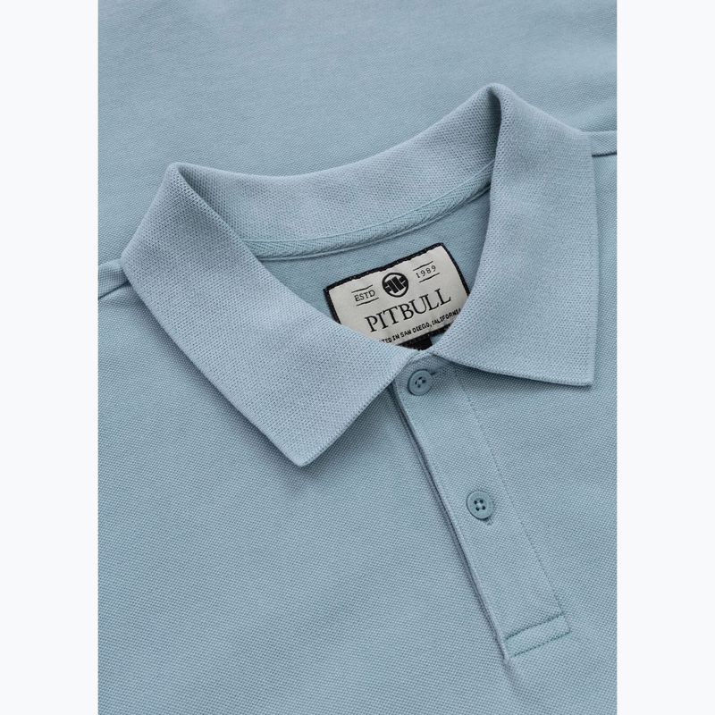Pánské polotričko Pitbull Washed Polo Shirt washed blue 3