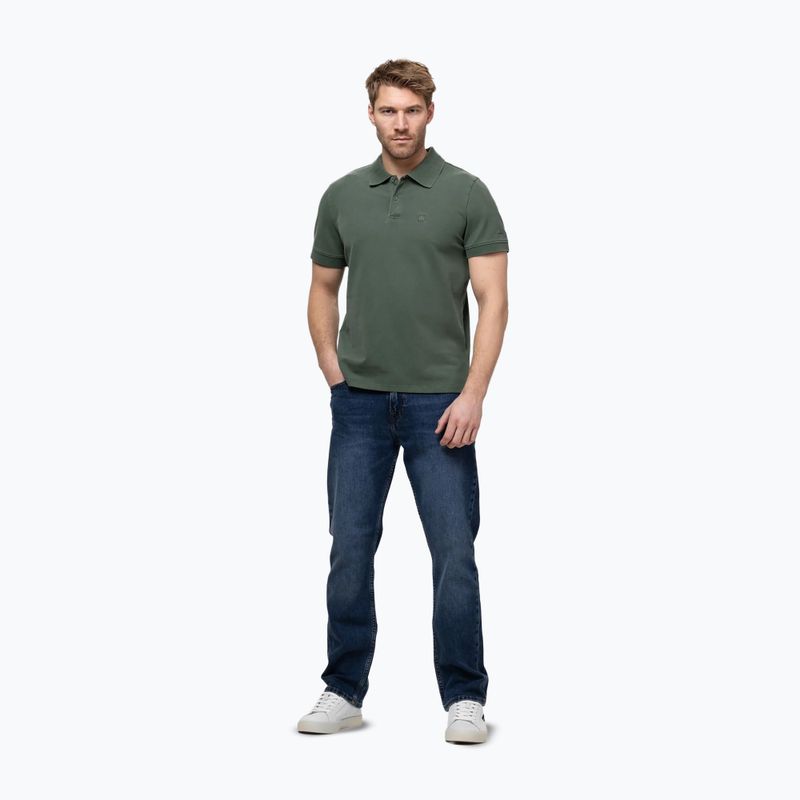 Pánské polotričko Pitbull Washed Polo Shirt sage green 2