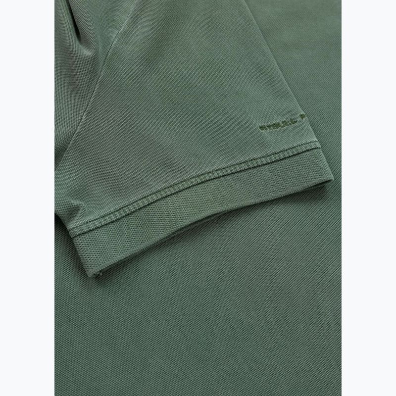 Pánské polotričko Pitbull Washed Polo Shirt sage green 5