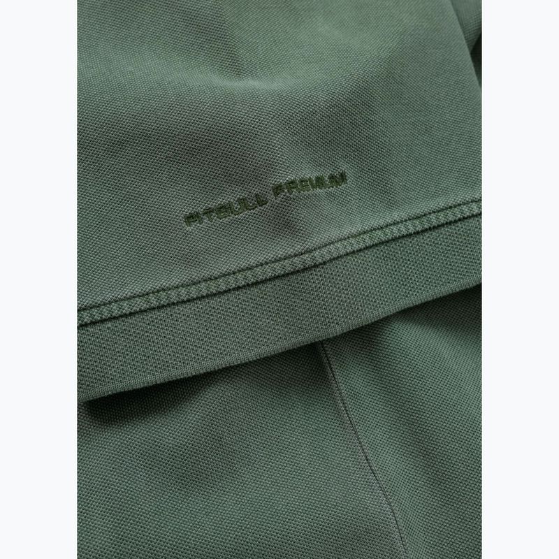 Pánské polotričko Pitbull Washed Polo Shirt sage green 6
