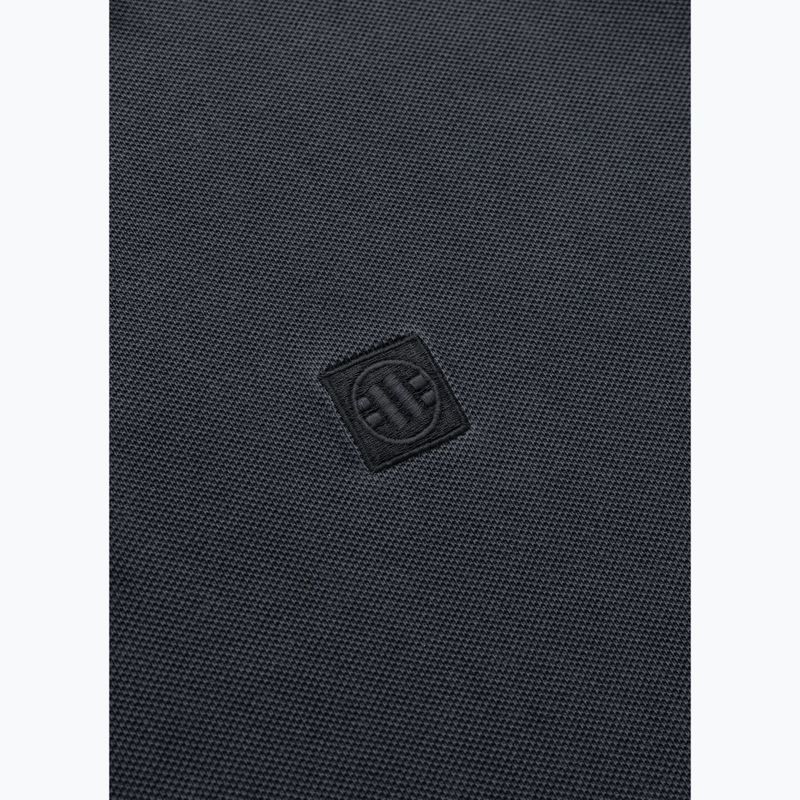 Pánské polotričko Pitbull Washed Polo Shirt dark graphite 4