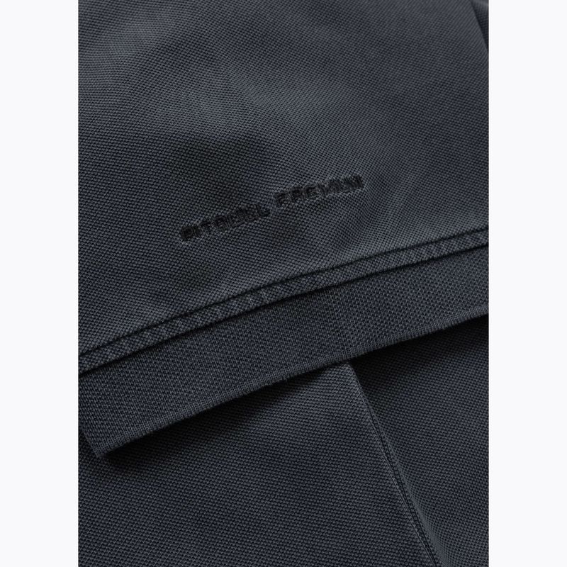Pánské polotričko Pitbull Washed Polo Shirt dark graphite 6