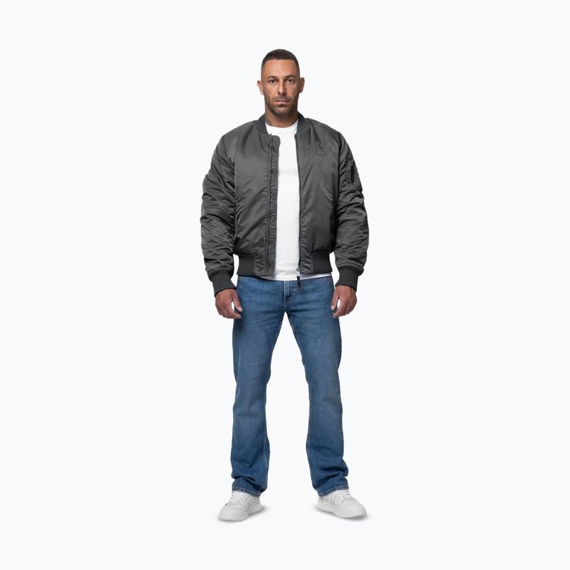 Pánská bunda Pitbull Hacket Washed Bomber graphite 2