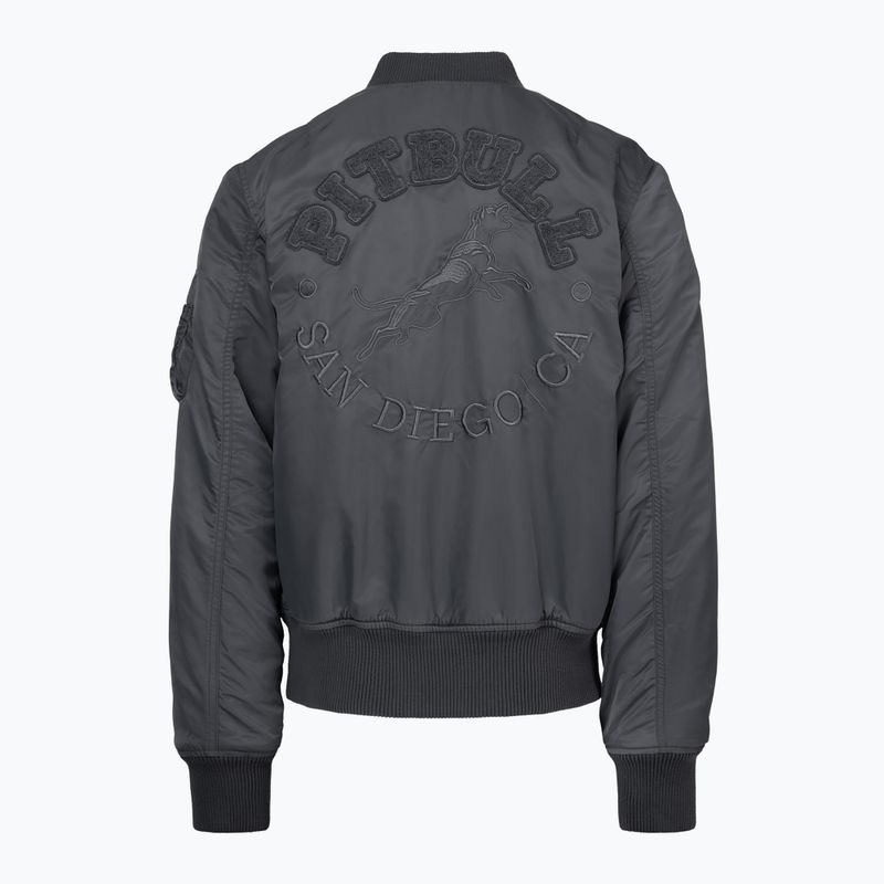 Pánská bunda Pitbull Hacket Washed Bomber graphite 2