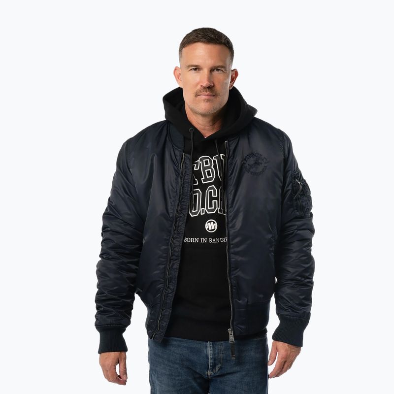 Pánská bunda Pitbull Hacket Washed Bomber dark navy