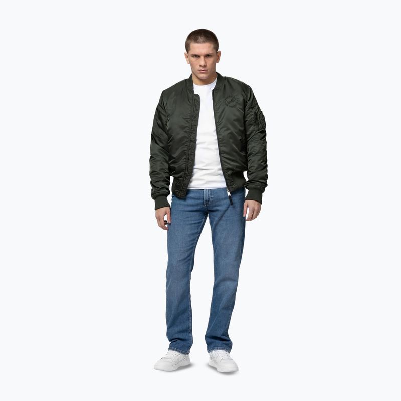 Pánská bunda Pitbull Hacket Washed Bomber dark green 2