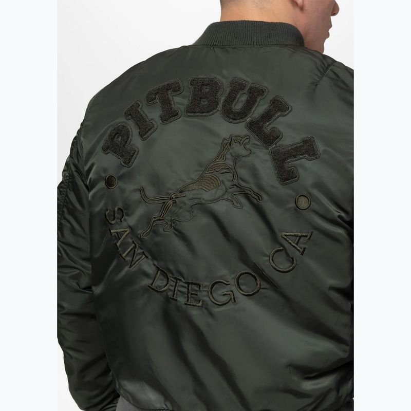 Pánská bunda Pitbull Hacket Washed Bomber dark green 4
