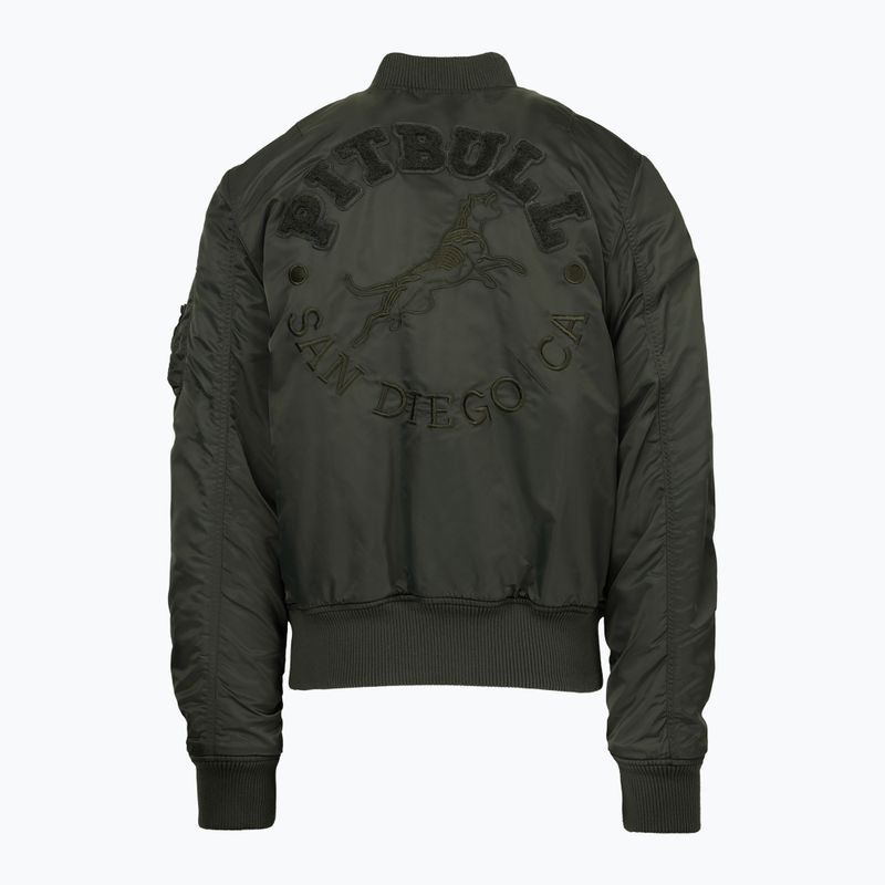 Pánská bunda Pitbull Hacket Washed Bomber dark green 2