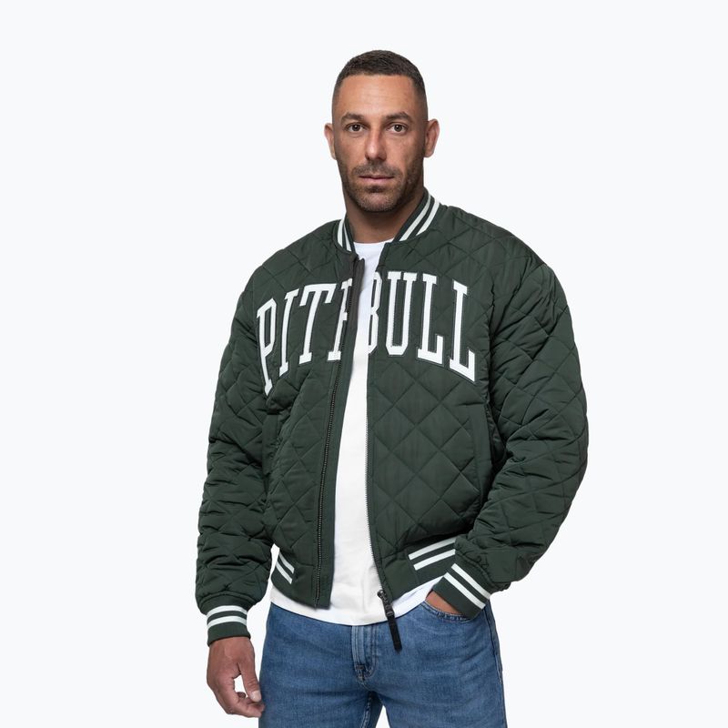 Pánská bunda Pitbull Jupiter Padded Baseball dark green 4