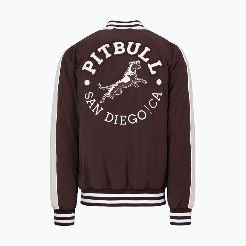 Pánská bunda Pitbull Manolito Baseball burgundy 8