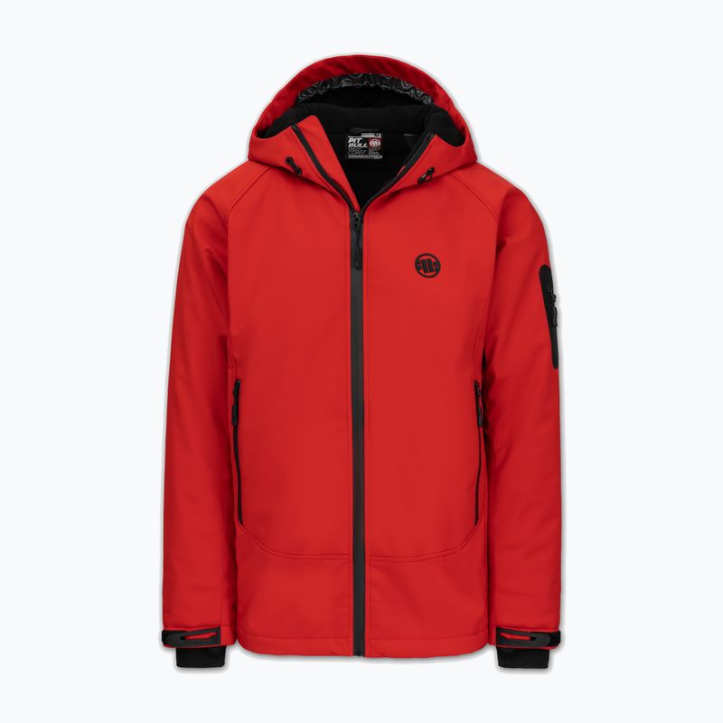 Pánská zimní bunda Pitbull Padded Rockfish Hooded fluorescent red