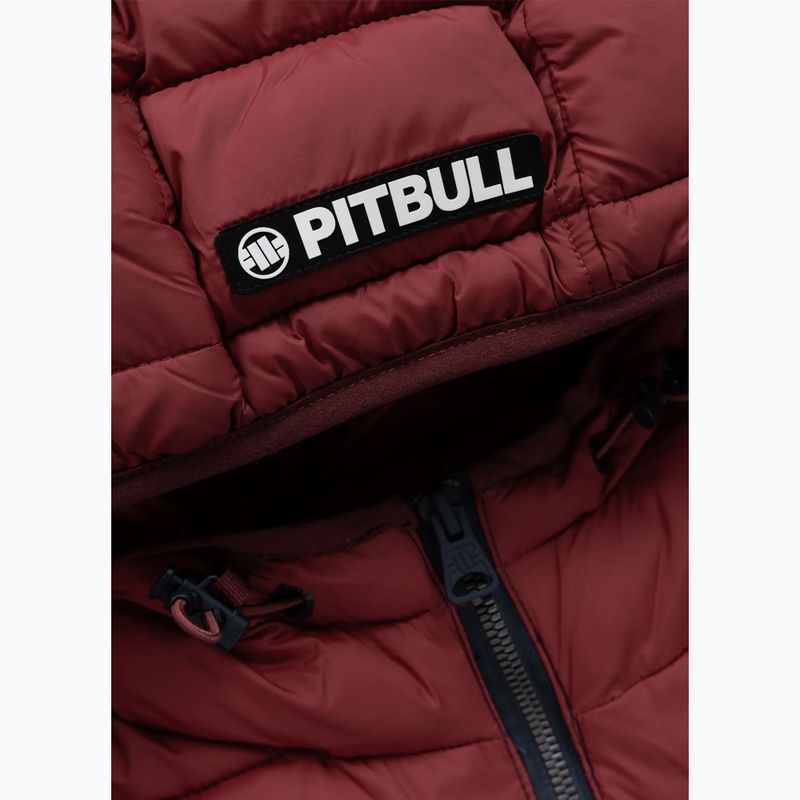 Pánská zimní bunda Pitbull Rubio Quilted Hooded dark navy/red 8