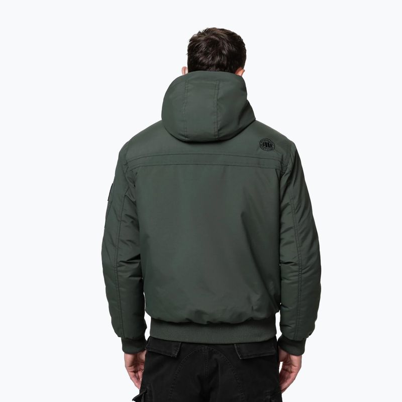 Pánská zimní bunda Pitbull Balboa 2 Hooded dark green 3