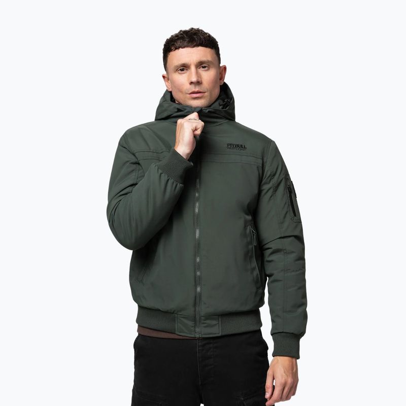 Pánská zimní bunda Pitbull Balboa 2 Hooded dark green 4