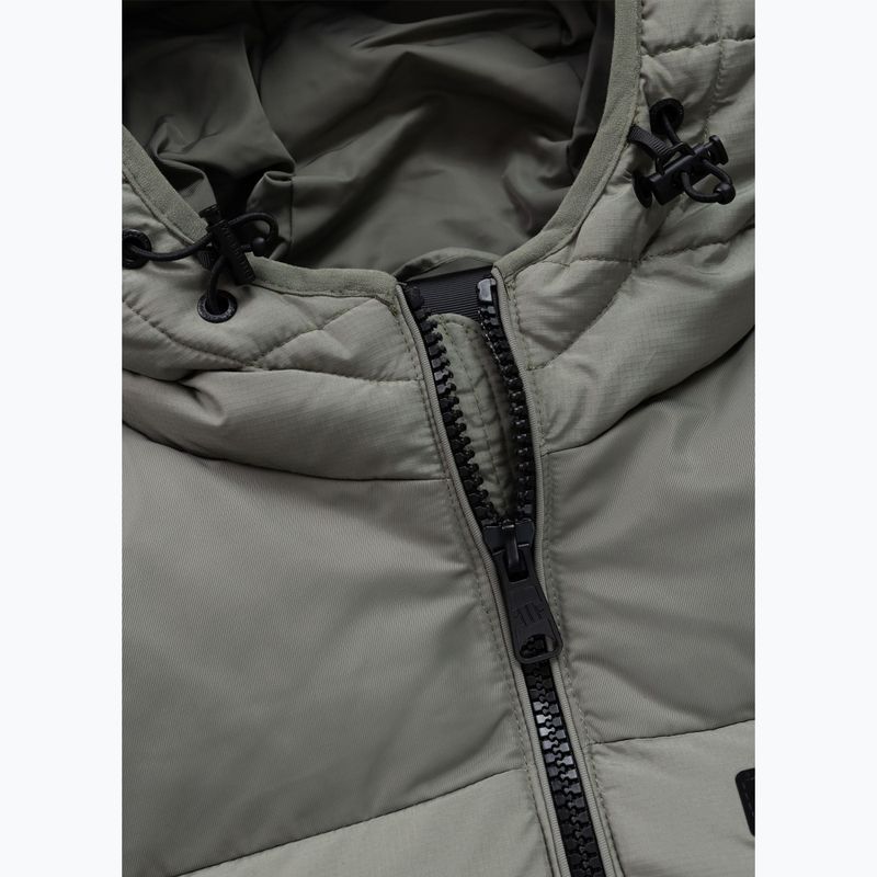 Pánská zimní bunda Pitbull Dillon Quilted Hooded dusty salvia 8