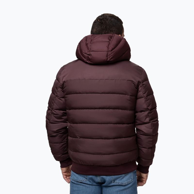Pánská zimní bunda Pitbull Dillon Quilted Hooded burgundy 3